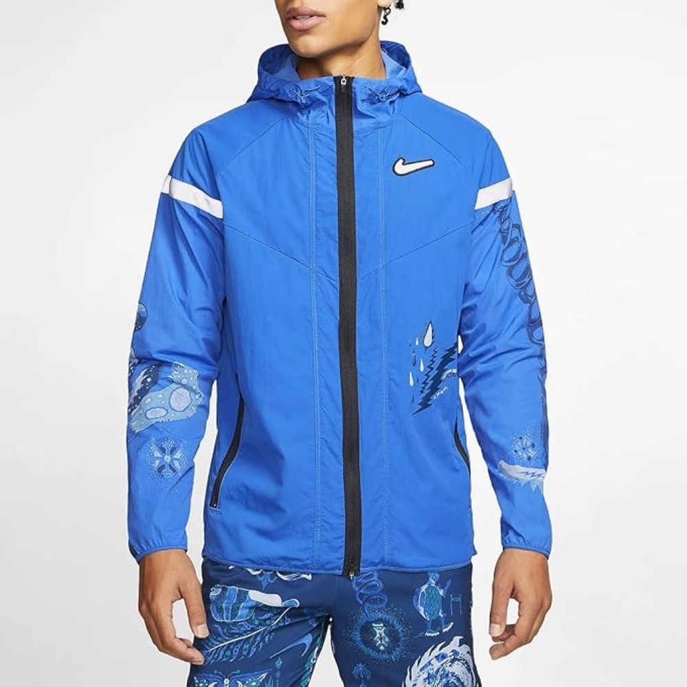 NIKE Wild Run Battle Blue Windrunner Running Jacket